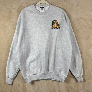 Vintage Alpha Delta Kappa‎ Sorority Gray Sweatshirt Floral Greek Letters XL